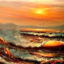 Схема вышивки «Морской пейзаж»