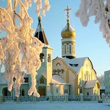 Схема вышивки «зима в россии»