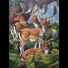 Схема вышивки «Олени»