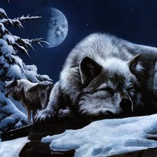 Схема вышивки «Серия "Волки"»