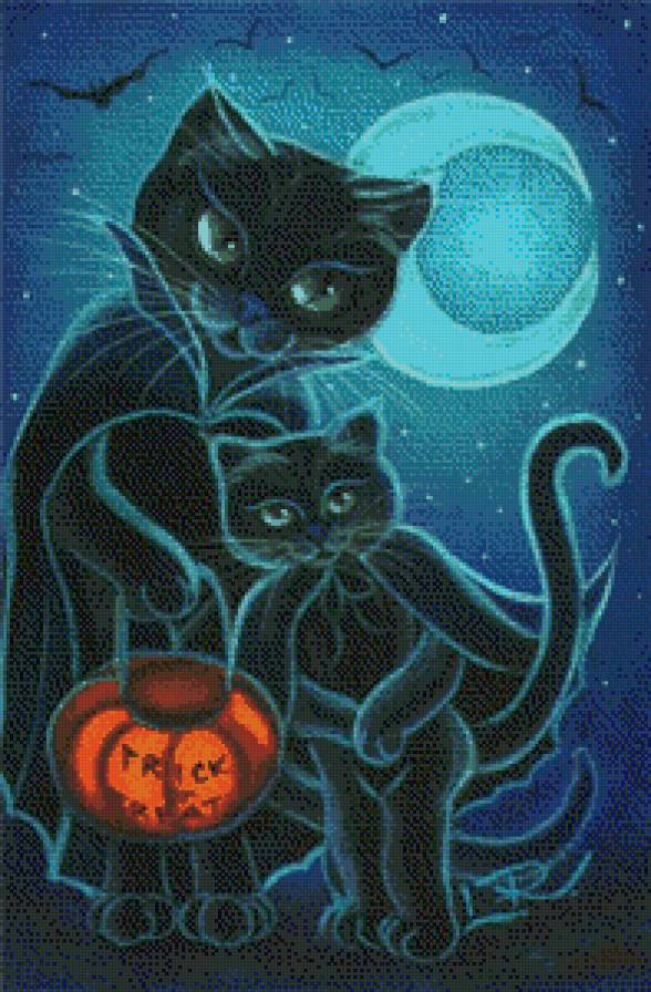 Кошачья семья - коты, животные - предпросмотр