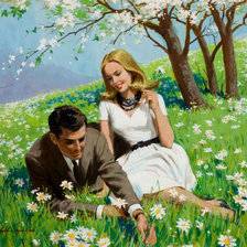 Схема вышивки «Ромашковое поле»