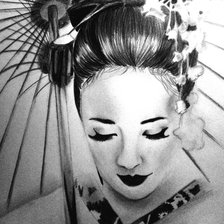 Схема вышивки «Гейша»