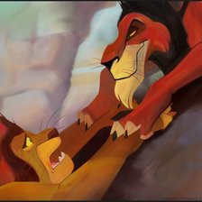 Схема вышивки «Король лев»