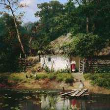 Схема вышивки «Украинская хата»