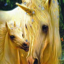 Схема вышивки «единороги»