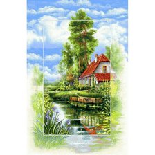 Схема вышивки «пейзаж»