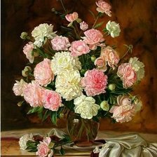 Схема вышивки «Пионы»