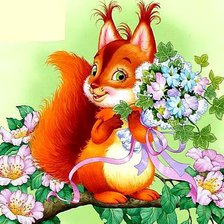 Схема вышивки «Белочка»