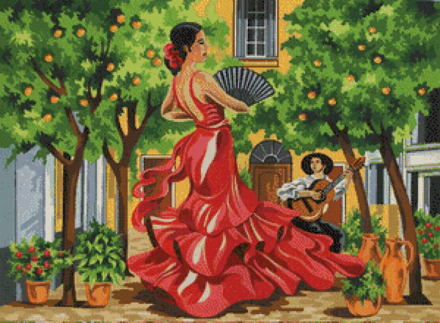 Испанский танец - дама, девушка, красавица - предпросмотр