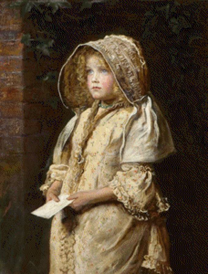 Девочка с письмом - девочки, картины, дети - предпросмотр