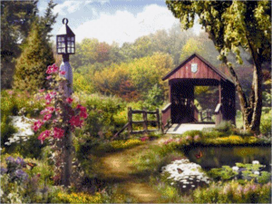 Мост - пейзаж, река, мост - предпросмотр