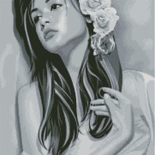 Схема вышивки «Девушка»