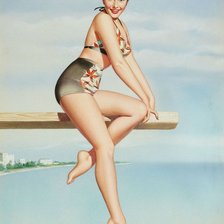 Схема вышивки «pin-up girl»