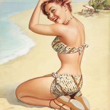 Схема вышивки «pin-up girl»