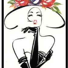 Схема вышивки «дама в шляпе»