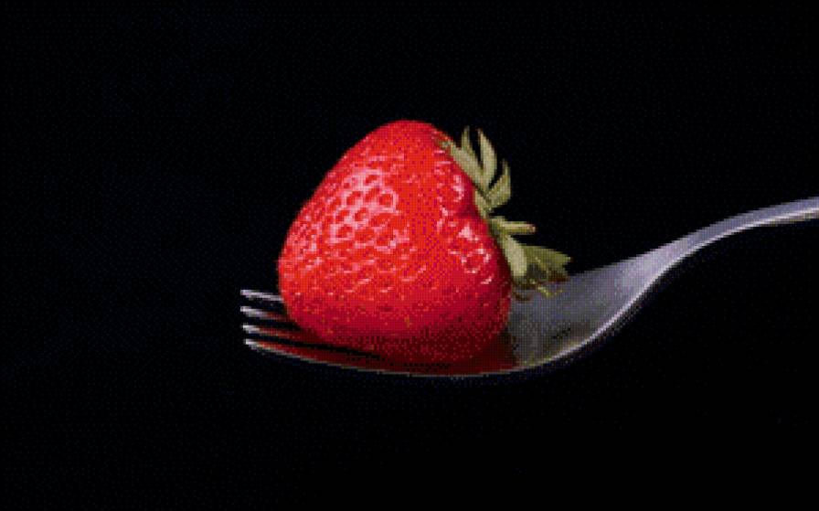 клубника на вилке - ягода, на кухню - предпросмотр