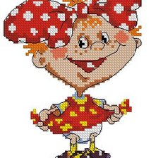 Схема вышивки «Маленькая шалунья»