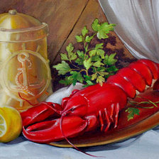 Схема вышивки «натюрморт с омаром»