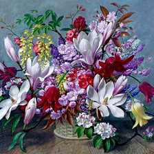 Схема вышивки «шикарный букет»