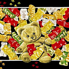Схема вышивки «мишка и конфеты»