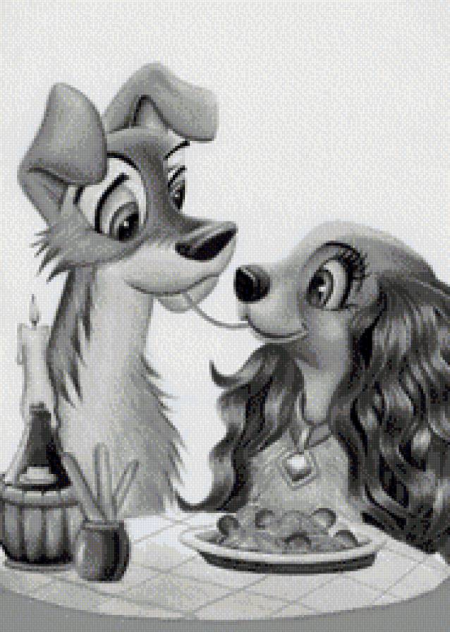 Это любовь... - пара, монохром, животные, собаки - предпросмотр