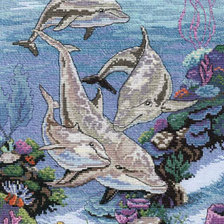 Схема вышивки «Дельфины»