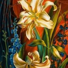 Схема вышивки «лилии»