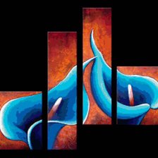 Схема вышивки «триптих калы»