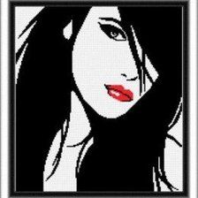 Схема вышивки «девушка»