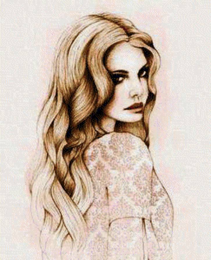 Портрет девушки - женщина, живопись, девушка - предпросмотр