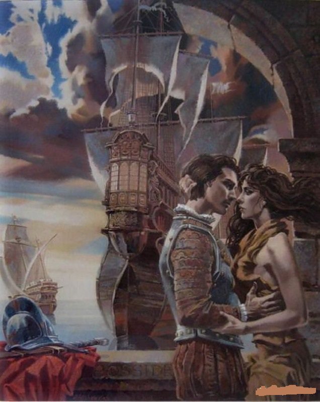 Ассоль - пейзаж, корабль, девушка, двое, пара, мужчина - оригинал