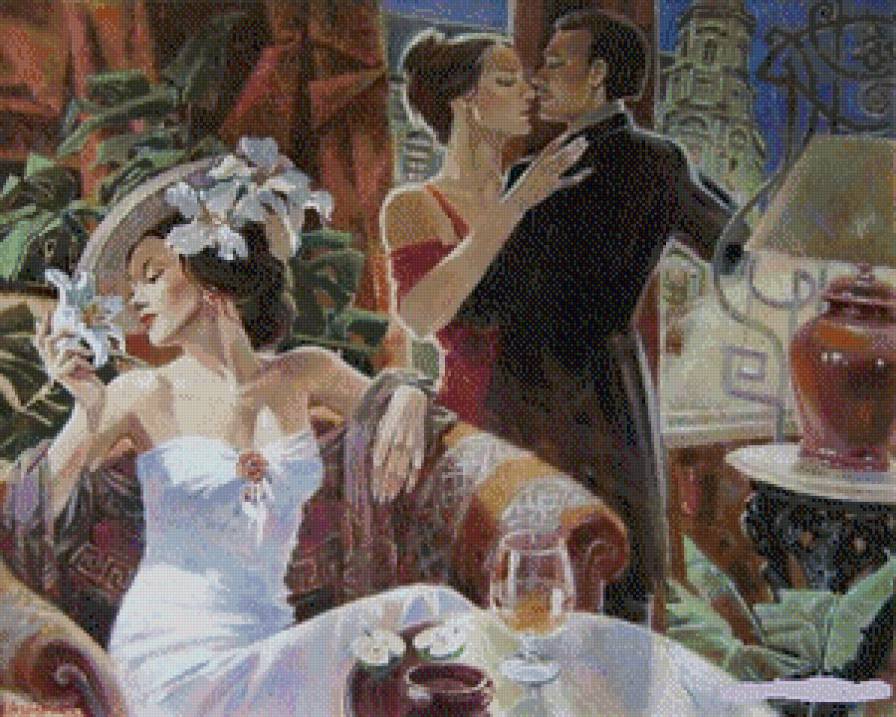 Ревность - девушки, мужчина - предпросмотр