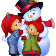 Схема вышивки «снеговик»