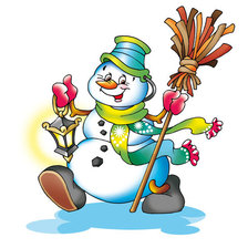 Схема вышивки «снеговик»