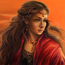 Схема вышивки «Девушка средневековья»