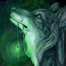 Схема вышивки «Волчий амулет»