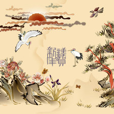 Схема вышивки «Азиатский пейзаж»