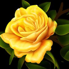 Схема вышивки «Желтая роза»