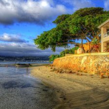 Схема вышивки «Дом на берегу»