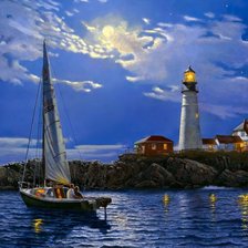 Схема вышивки «Маяк»