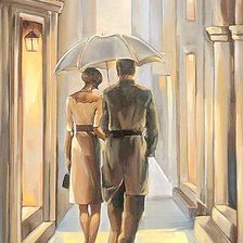 Схема вышивки «Прогулка под дождем»