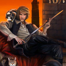 Схема вышивки «Повелитель кошек»