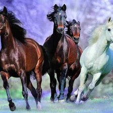 Схема вышивки «Лошадки»