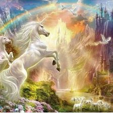 Схема вышивки «Единороги»