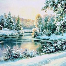 Схема вышивки «Зимний пейзаж»