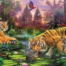 Схема вышивки «Тигры»