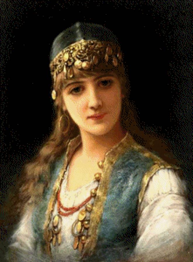 Красавица гарема - портрет, живопись, женский образ - предпросмотр
