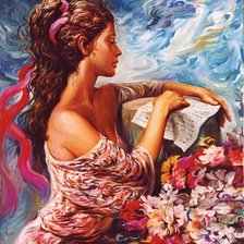 Схема вышивки «Любовное послание»