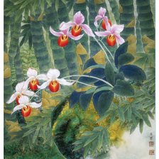 Схема вышивки «Орхидеи»